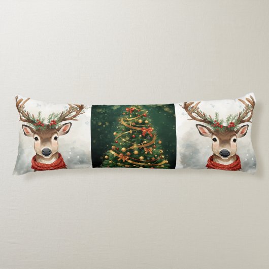 Cute Reindeer Christmas Bedding For Body Pillow ボディピロー (正面)