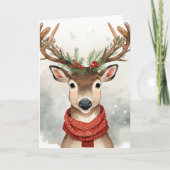 Cute Reindeer Christmas Card カード (正面)