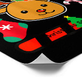 Cute Reindeer Christmas Cartoon Holiday Festive Ar ポスター (角)