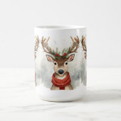 Cute Reindeer Christmas coffee Mug コーヒーマグカップ (中央)