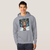 Cute reindeer christmas cozy winter wear for  パーカ (正面フル)