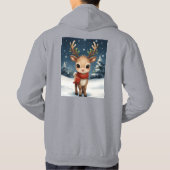 Cute reindeer christmas cozy winter wear for  パーカ (裏面)