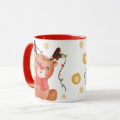 Cute Reindeer Christmas Design, Festive Holiday マグカップ (正面左)