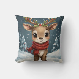 Cute reindeer Christmas for cozy living room クッション