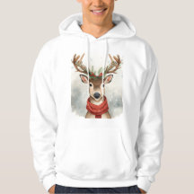 Cute Reindeer Christmas Hoodie,Cozy Festive Winter