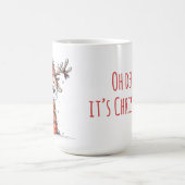 Cute Reindeer Christmas Mug – Oh Deer! コーヒーマグカップ (中央)