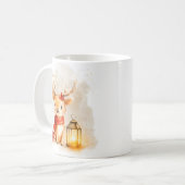 Cute Reindeer Christmas Mug Wrap コーヒーマグカップ (正面左)