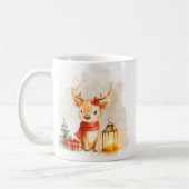 Cute Reindeer Christmas Mug Wrap コーヒーマグカップ (左)