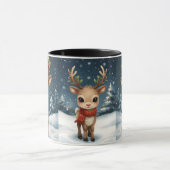 Cute reindeer christmas travel mug for cozy drinks マグカップ (中央)
