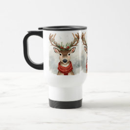 Cute Reindeer Christmas Travel Mug For Cozy Winter トラベルマグ