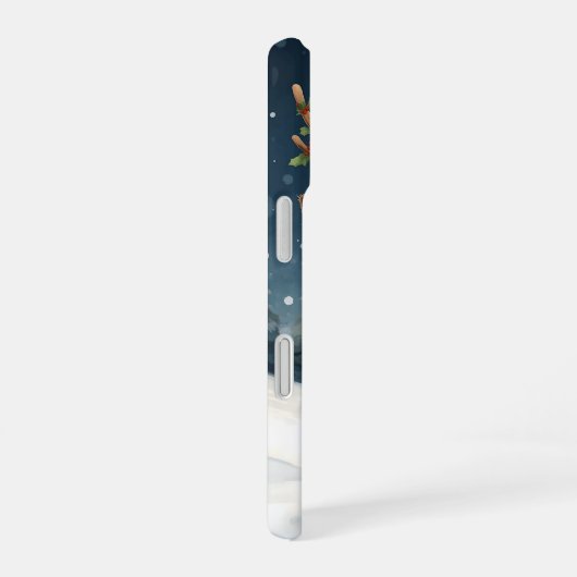 Cute reindeer christmas winter vibes iPhone 16ケース (右側面)