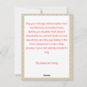 Cute reindeer christmas wish beige Postcard シーズンカード (裏面)