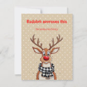 Cute reindeer christmas wish beige Postcard シーズンカード (正面)