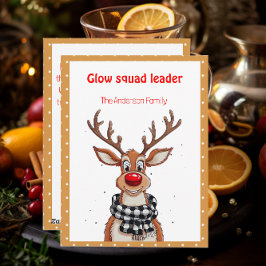 Cute reindeer christmas wish beige retro Postcard シーズンカード