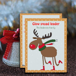 Cute reindeer christmas wish beige retro Postcard シーズンカード