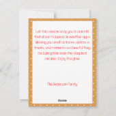 Cute reindeer christmas wish beige retro Postcard シーズンカード (裏面)