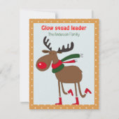 Cute reindeer christmas wish beige retro Postcard シーズンカード (正面)