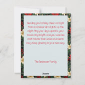 Cute reindeer christmas wish red retro Postcard シーズンカード (裏面)