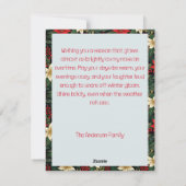 Cute reindeer christmas wish red retro Postcard シーズンカード (裏面)