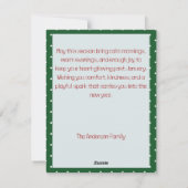 Cute reindeer christmas wish red retro Postcard シーズンカード (裏面)