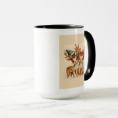 Cute Reindeer Couple Christmas Mug | Holiday Gift マグカップ (正面右)