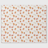 Cute Reindeer Holiday ラッピングペーパー (フラット)