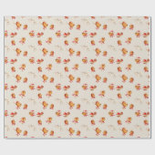 Cute Reindeer Holiday ラッピングペーパー (フラット)