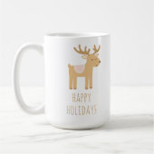 Cute Reindeer Holiday Coffee Mug Christmas Gift コーヒーマグカップ (左)