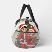 Cute Reindeer Holiday Travel Duffel For Holliday ダッフルバッグ (右)