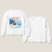 Cute reindeer in a snowy landscape  (デザイン 正面＆背面)