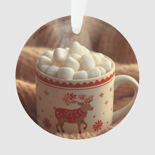 Cute Reindeer in Scarf Ornament | Kids Christmas  オーナメント (正面)