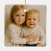 Cute Reindeer Merry Christmas Ornament セラミックオーナメント (裏面)