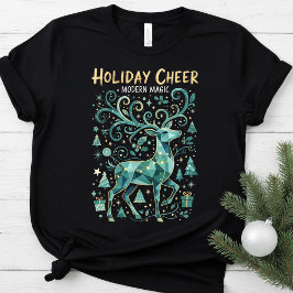 Cute Reindeer Modern Holiday,Christmas Family Tシャツ