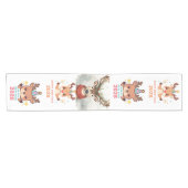 cute reindeer new year 2026 table runner ショートテーブルランナー (横)