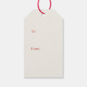 Cute Reindeer Retro Christmas ギフトタグ (裏面)