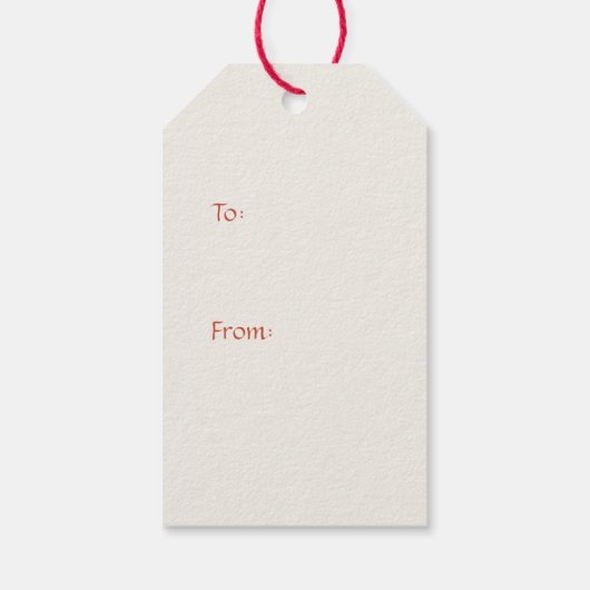 Cute Reindeer Retro Christmas ギフトタグ (裏面)