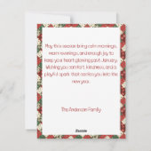 Cute reindeer Rudolph christmas wishes Postcard シーズンカード (裏面)