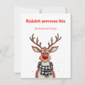 Cute reindeer Rudolph christmas wishes Postcard シーズンカード (正面)