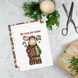 Cute reindeer Rudolph christmas wishes Postcard シーズンカード