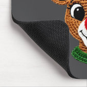 Cute Reindeer Rudolph Crochet Xmas Pajamas Holiday マウスパッド (コーナー)