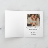 Cute Reindeer Winter Snow Christmas Photo Custom カード (内部)