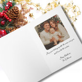 Cute Reindeer Winter Snow Christmas Photo Custom カード