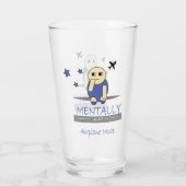 Cute Relatable Chimy Airplane Mode Glass Cup タンブラーグラス (裏面)