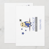 Cute Relatable Chimy Airplane Mode Greeting Card 招待状 (正面/裏面)