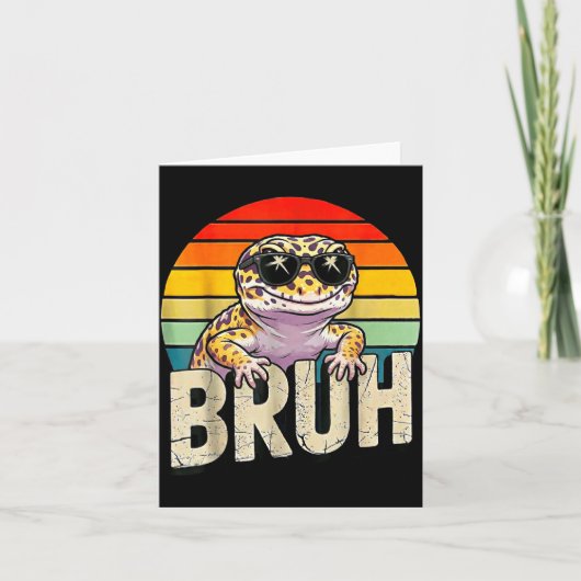 Cute Reptile Kids Boys Girls Bruh Leopard Gecko Lo カード (正面)