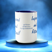  Cute Retire Typography Blue Personalize マグカップ