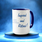  Cute Retire Typography Blue Personalize マグカップ