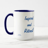  Cute Retire Typography Blue Personalize マグカップ (左)