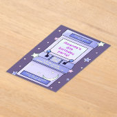 Cute Retro Arcade Game Kids Birthday アクリル招待状 (レイダウン)