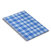 Cute Retro Blue Gingham Plaid Pattern ノートブック (右側)